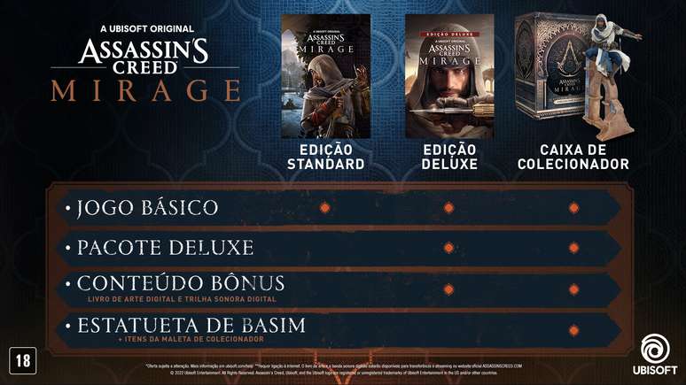 Edições de Assassin's Creed Mirage